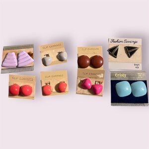 Colorful Clip-On Earrings Set